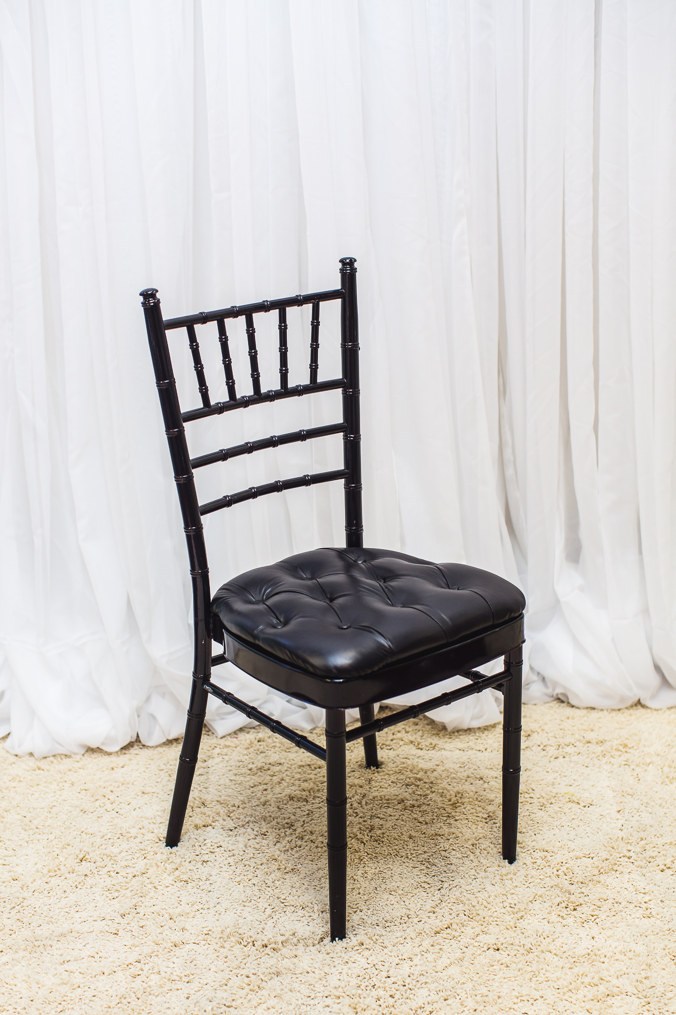 Black Chiavari chairs