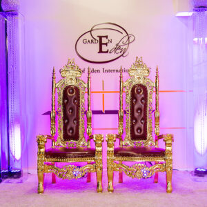 High Back King And Queen Royal Throne Chair
